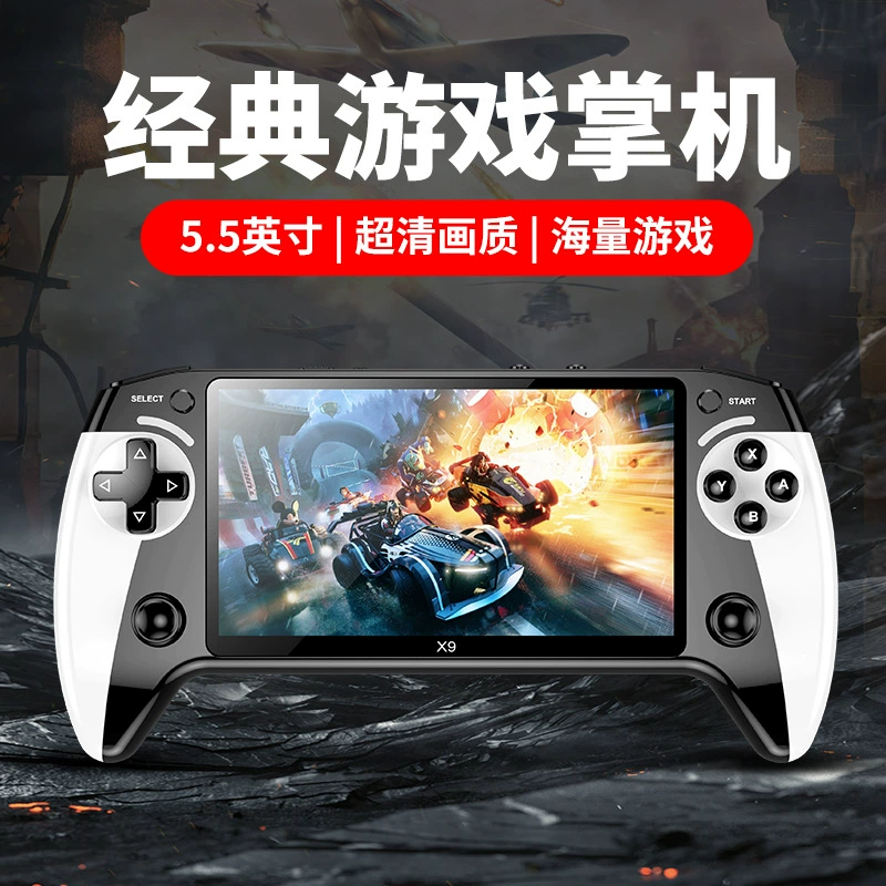 Cross-border X9 Handheld Game Console 5.5-inch Screen Arcade 8-in-1 Emulator Retro GBA Factory Direct Wholesale
