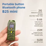 BM25 GSM 2G Non-smart Keypad Bar Mini Ear-hang Dual SIM Student Phone Cross-border