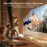 Cross-Border Hot-Selling Home Projector Ultra HD 4K Wireless Screen Mirroring Outdoor Mini Portable Bedroom Wall Projector