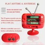 8-Bit Built-in 300 Games Retro Game Console Dual-Player Wireless Video Console Supports TV Output