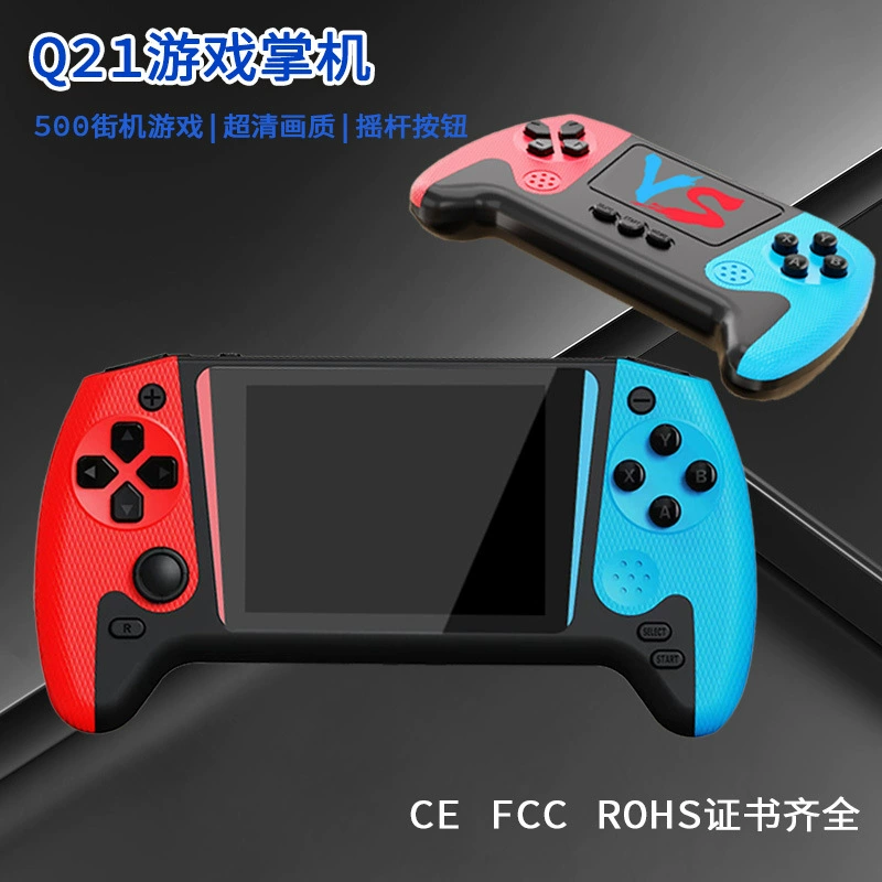 New Q21 Handheld Game Console 3.0 HD Large Screen Double Player Arcade Classic Red & Blue Joystick Handheld
