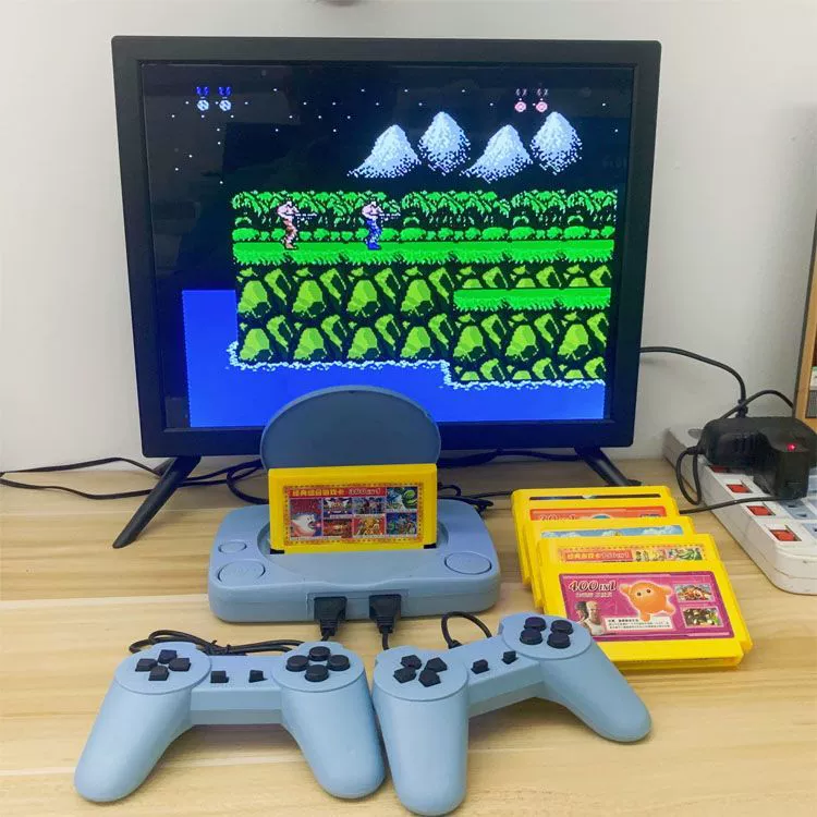 Classic Dual Player TV Game Console – Retro 8-bit FC Red & White Console with Yellow Cartridge Slot for Home Use, Amazon Hot Seller