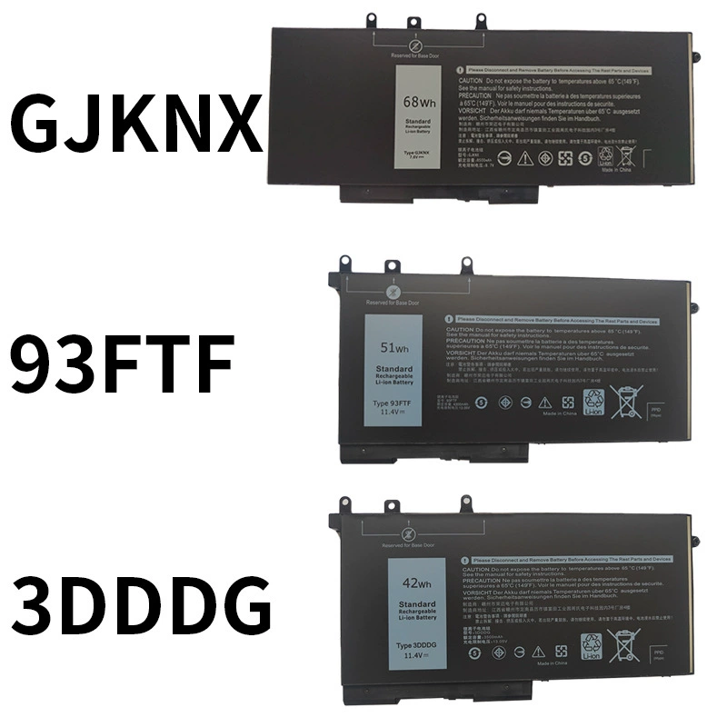 Dell 7.6 v 68wh GJKNX 93FTF Battery for Latitude 5280 5480 5490 Laptops