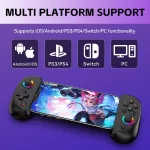 D8 Telescopic Bluetooth Game Controller for Tablet, Switch, and Mobile Phone with RGB Lighting and Six-Axis Vibration