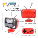 8-Bit Built-in 300 Games Retro Game Console Dual-Player Wireless Video Console Supports TV Output