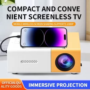 Cross-Border Hot Sale YG300 Mini Yellow Chicken Projector Mobile Wired Screen Sharing Wireless Entertainment Home Projector