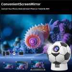 Cross-Border Portable Android Smart Projector 720P 4K Auto-Focus Screen Casting Home Office Projector