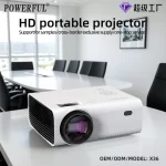 Qiangpu Original Manufacturer Portable Projector X36 Basic Version | Smart HD 4K Home Theater Projector for Bedroom, Hotel, and Office Use