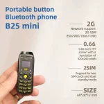BM25 GSM 2G Non-smart Keypad Bar Mini Ear-hang Dual SIM Student Phone Cross-border